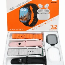 ساعت هوشمند KW95 Ultra 3 با 7 بند متنوع و ایرپاد بیسیم